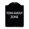 Signmission Designer Series Tow-Away Zone, Black & Silver Heavy-Gauge Aluminum Sign, 24" x 18", BS-1824-24365 A-DES-BS-1824-24365 - alternate 1